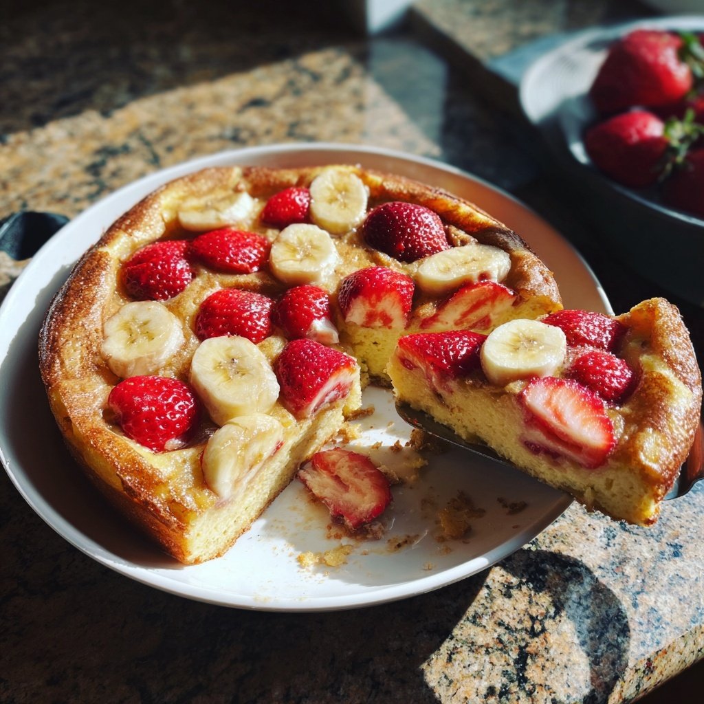 Strawberry Banana Baked Pancake