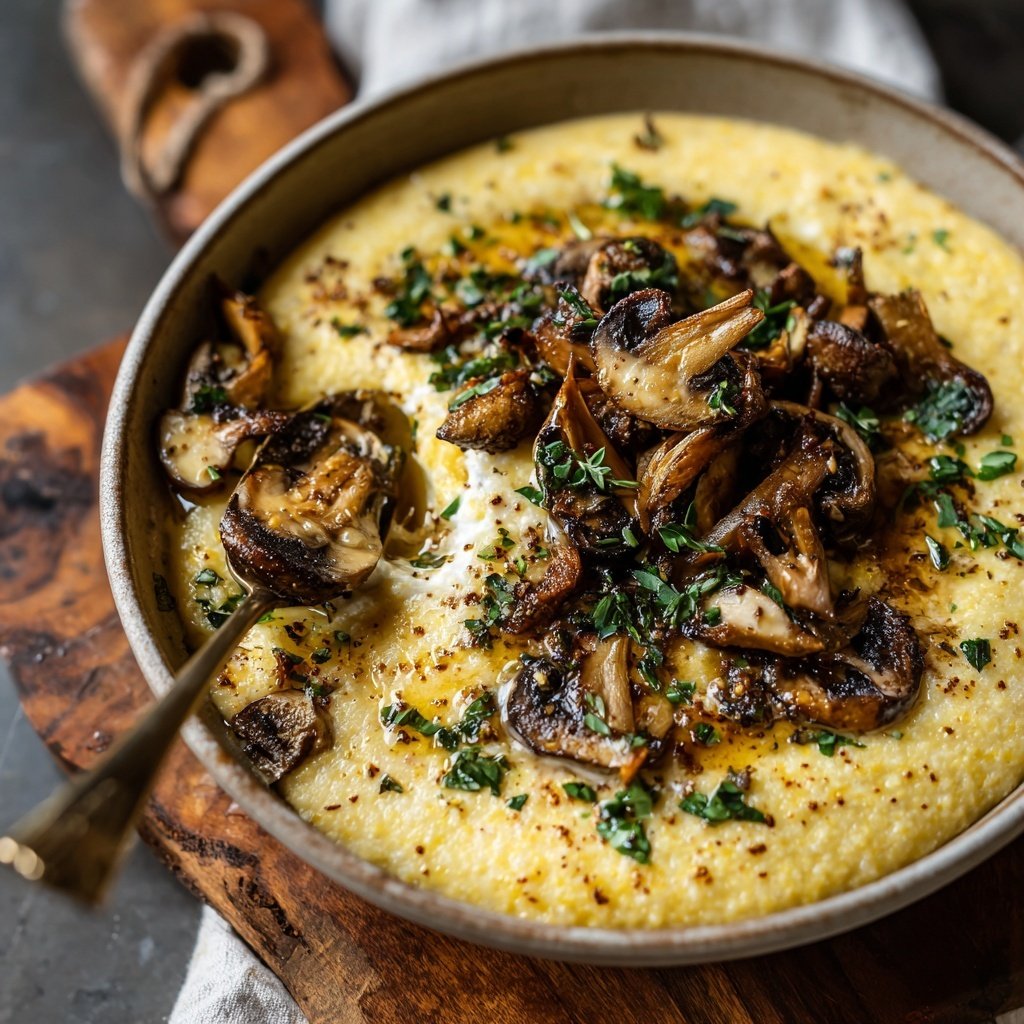 Creamy Polenta with Mushrooms