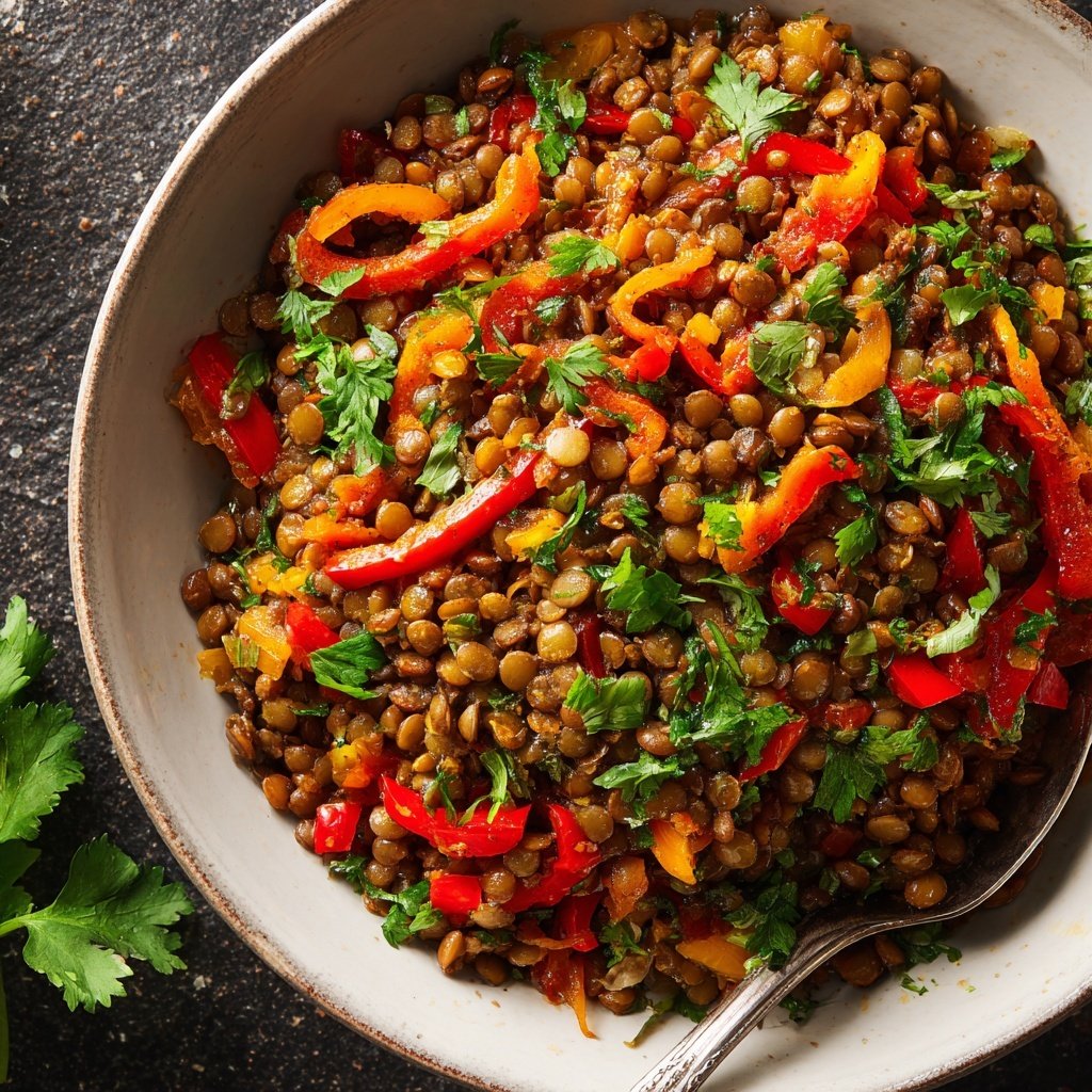 Jamaican Spiced Lentil Rice Bowl