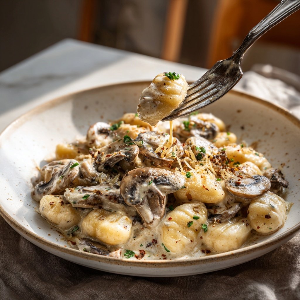 Creamy Mushroom Gnocchi
