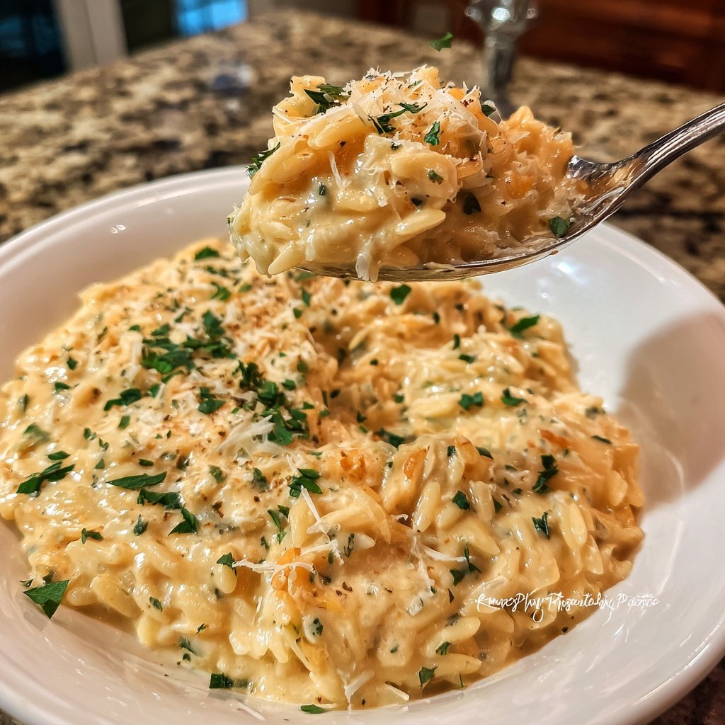 Romantic Creamy Orzo for Two