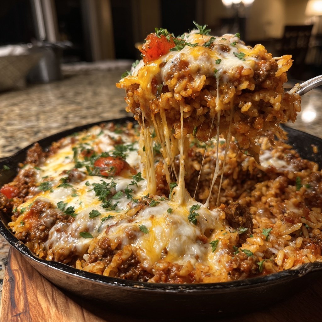 Ground Beef And Rice Casserole