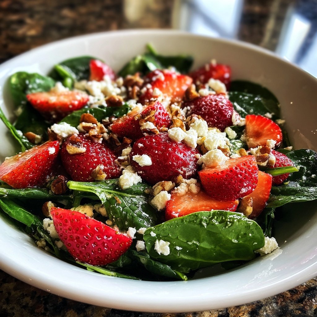 Strawberry Spinach Salad With Feta