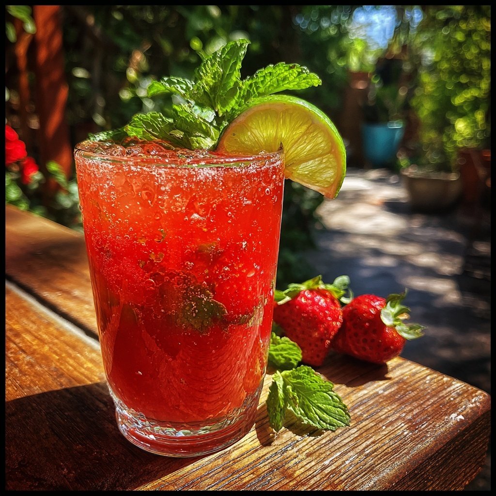 Strawberry Lime Spring Drink