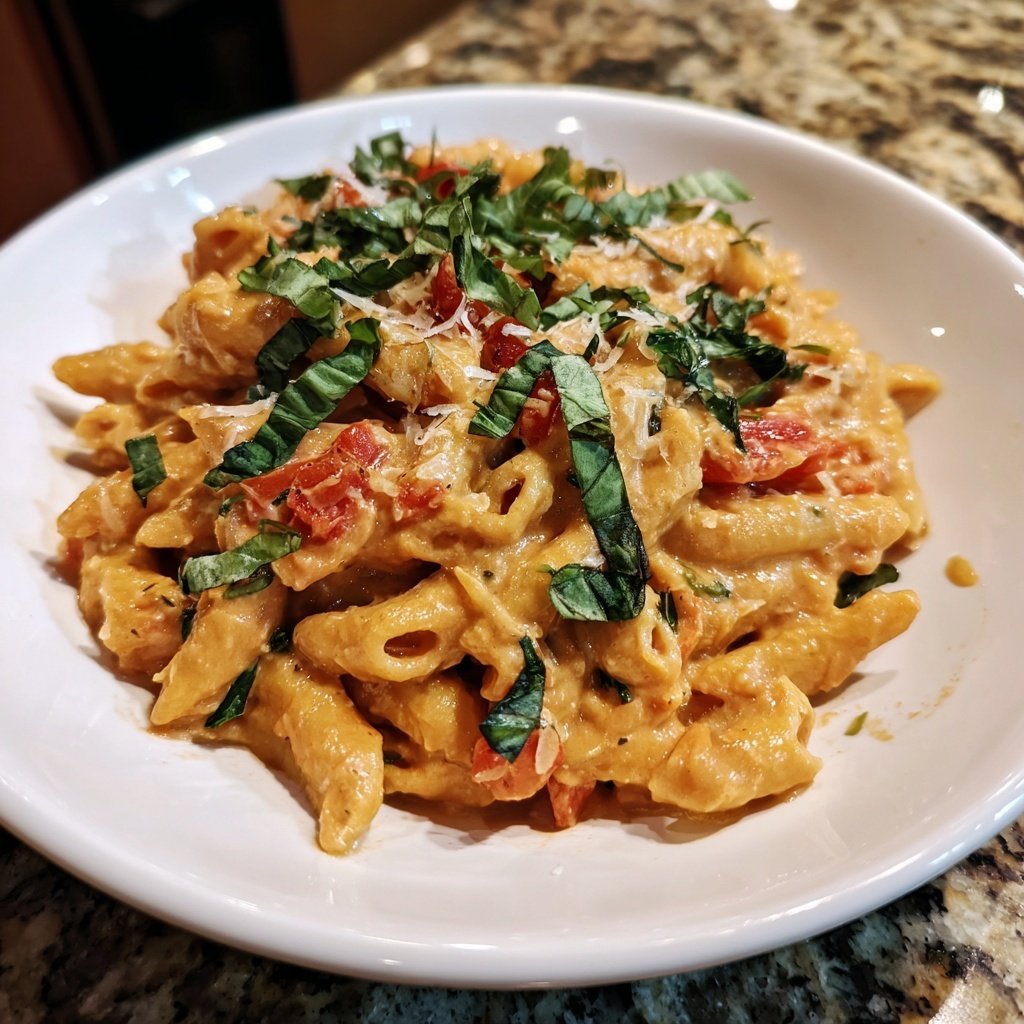 Creamy Tomato Lentil Pasta