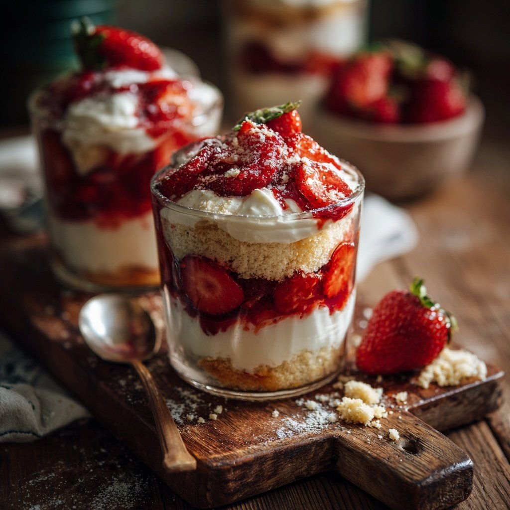 Fresh Strawberry Shortcake Trifle