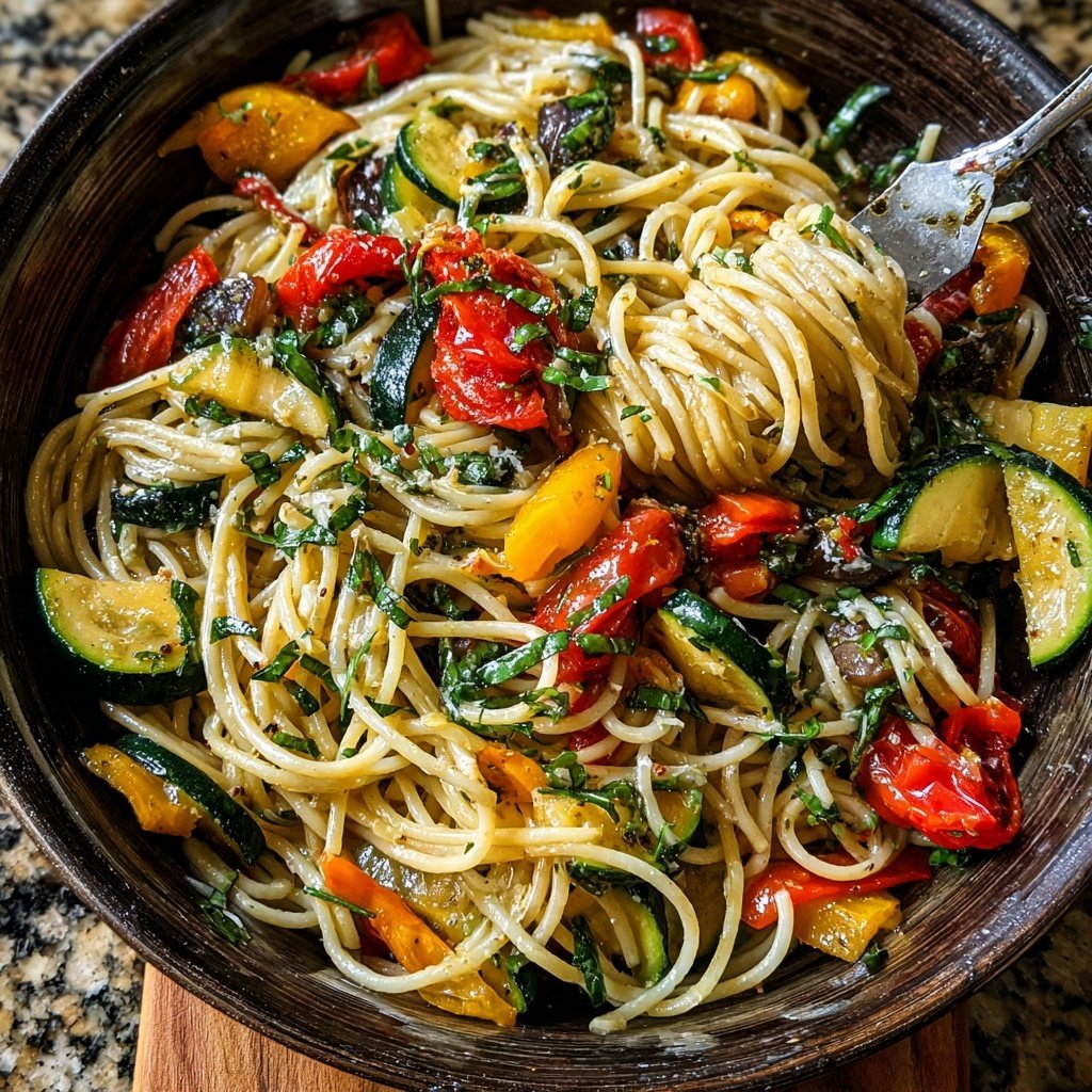 Herb Roasted Veggie Pasta Skillet