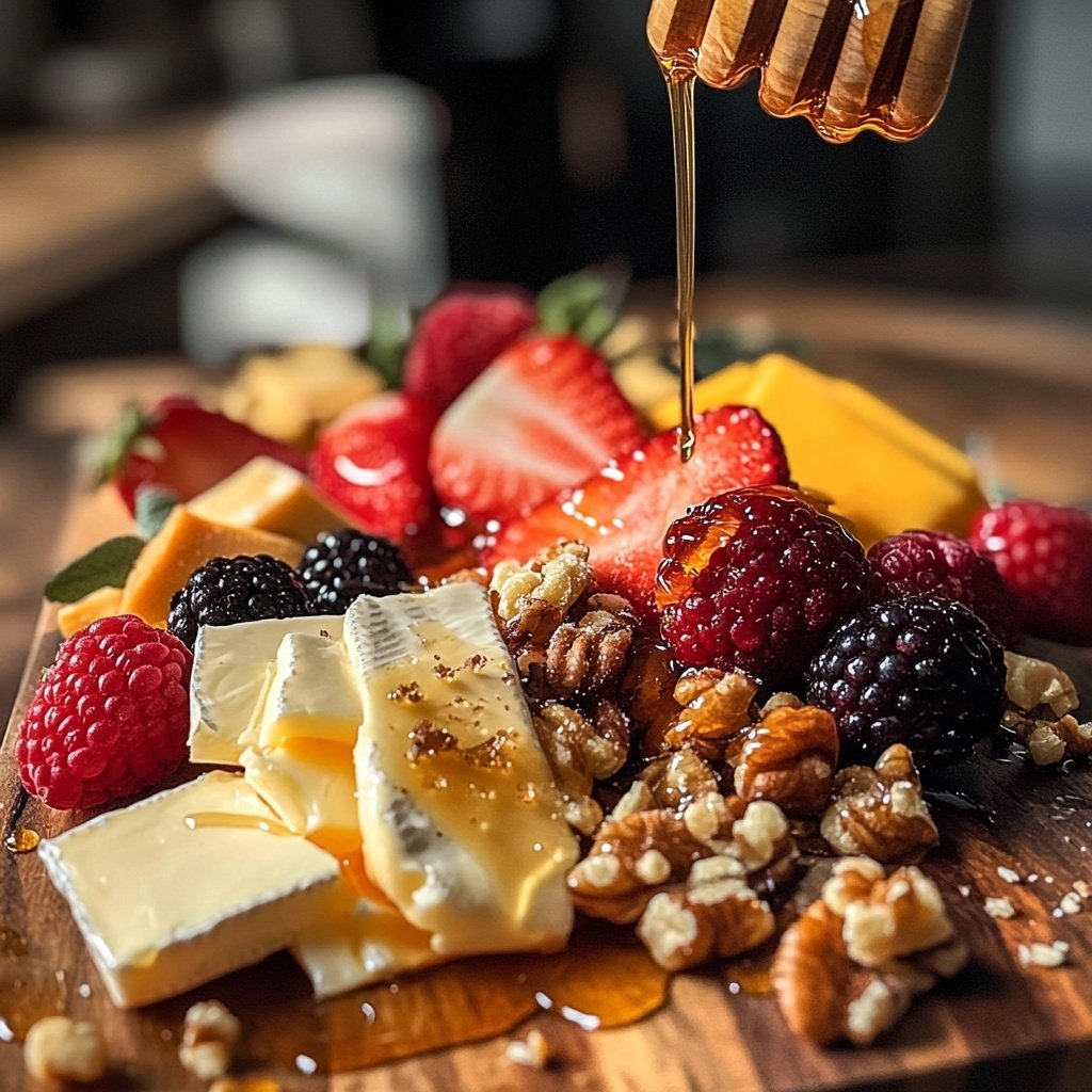 Valentines Charcuterie Board with Cheese and Nuts