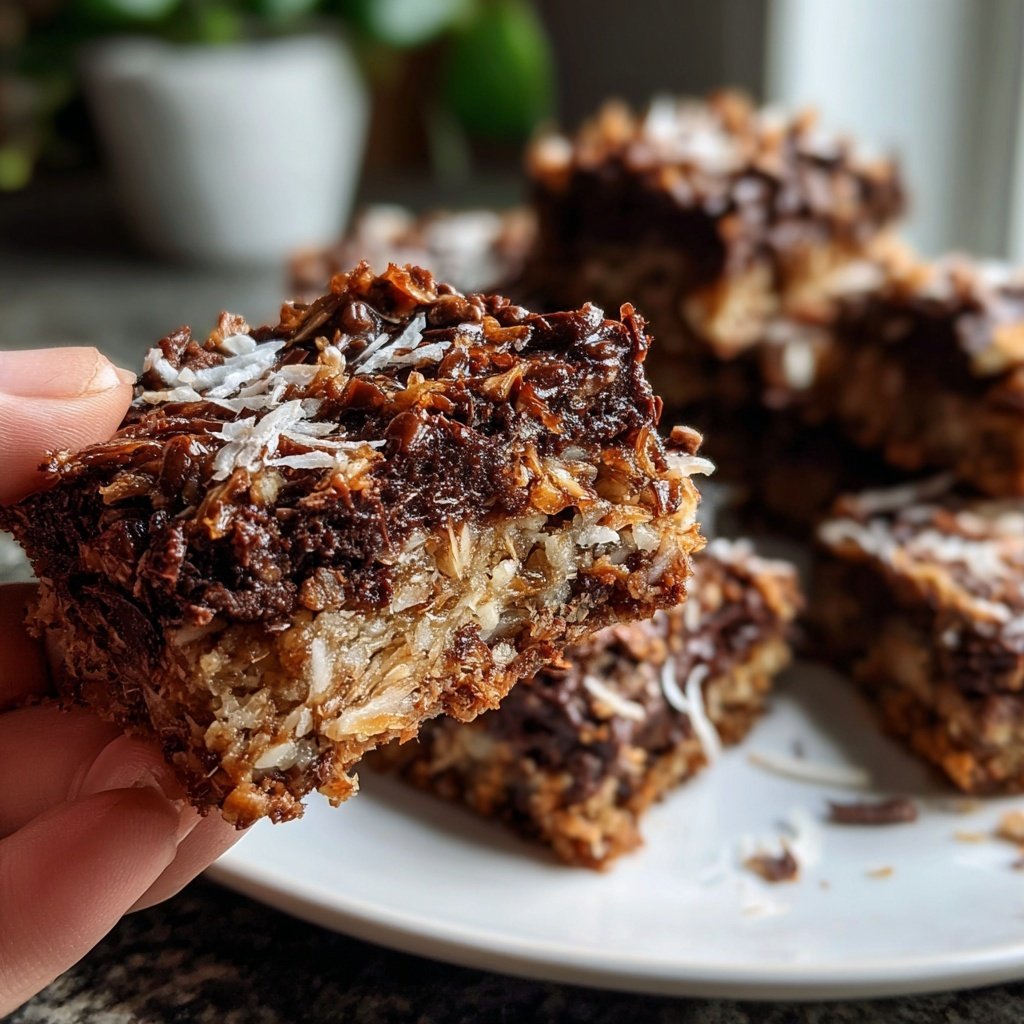 Chocolate Coconut Cashew Squares