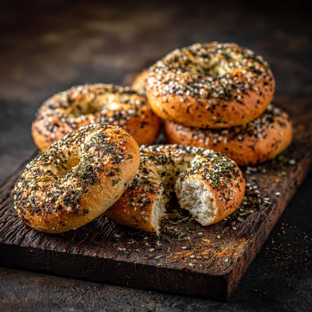 Protein Bagels With Italian Herbs