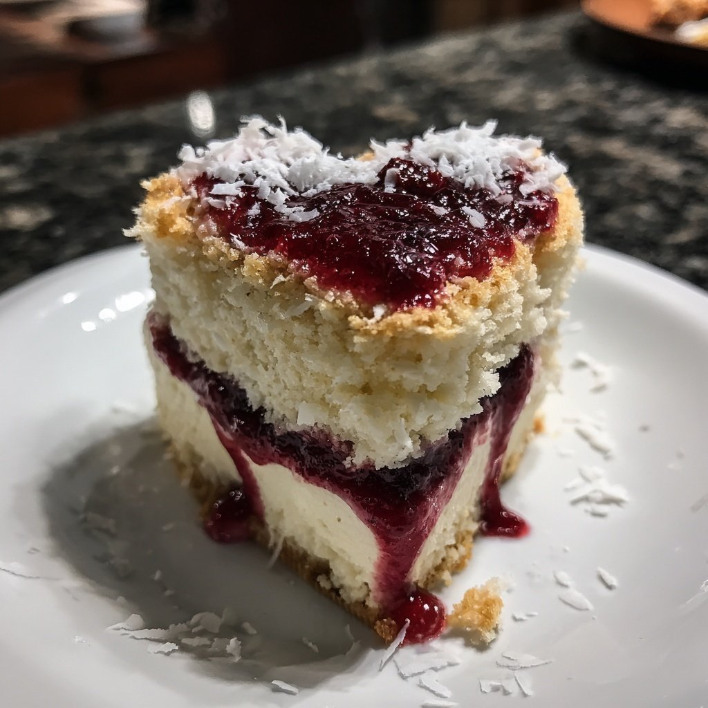 Mini Heart Cake with Coconut Berry Cream