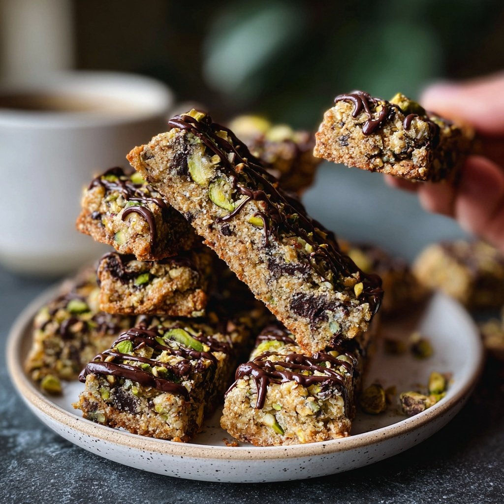 Chocolate Pistachio Snack Bars