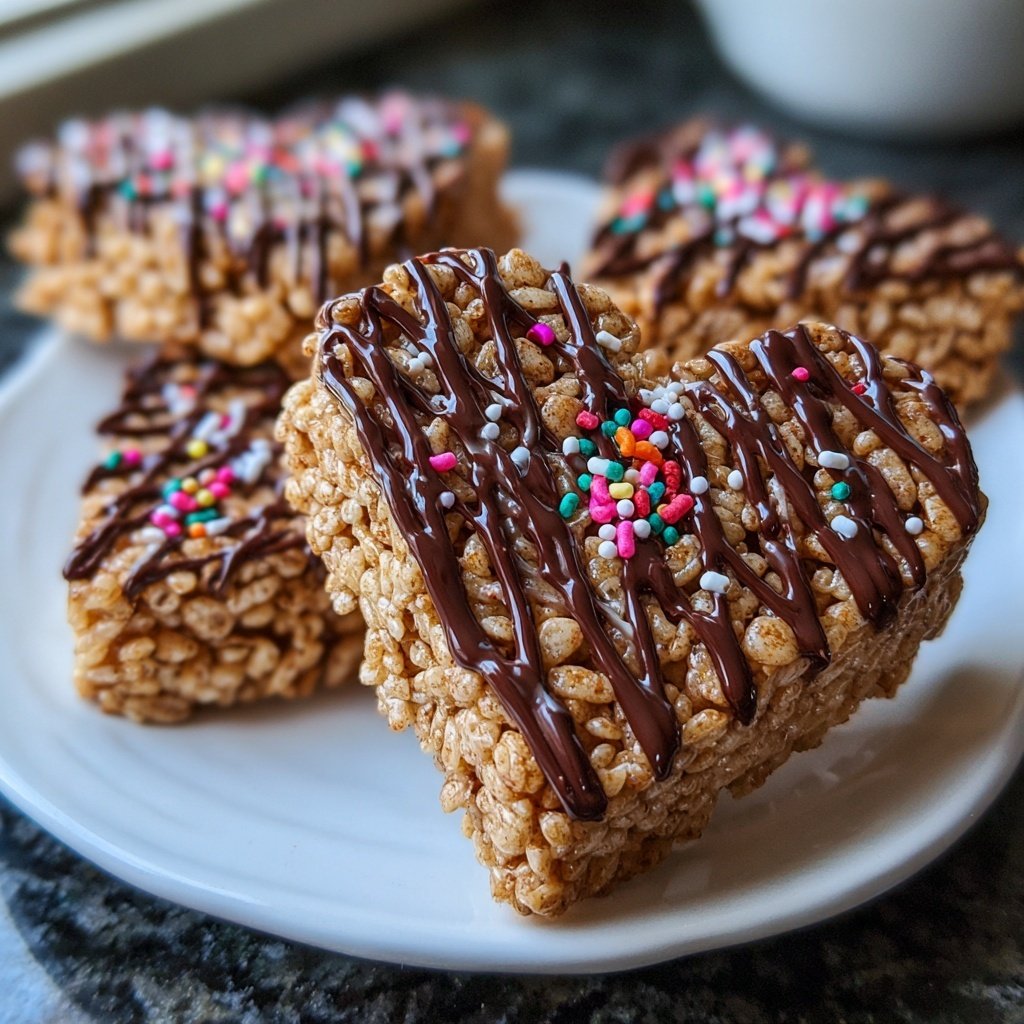 Valentines Snacks Chocolate Rice Crispy Hearts