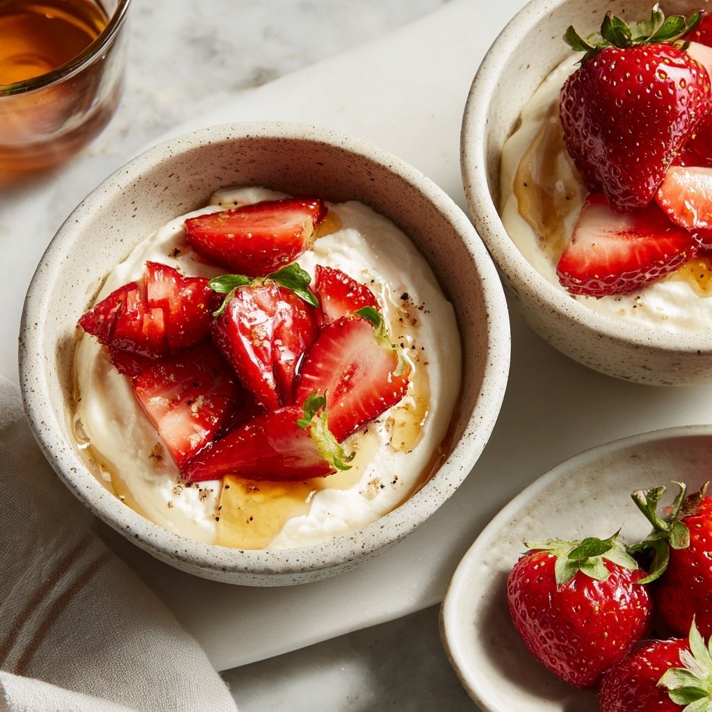 Strawberry Cottage Cheese Bowls