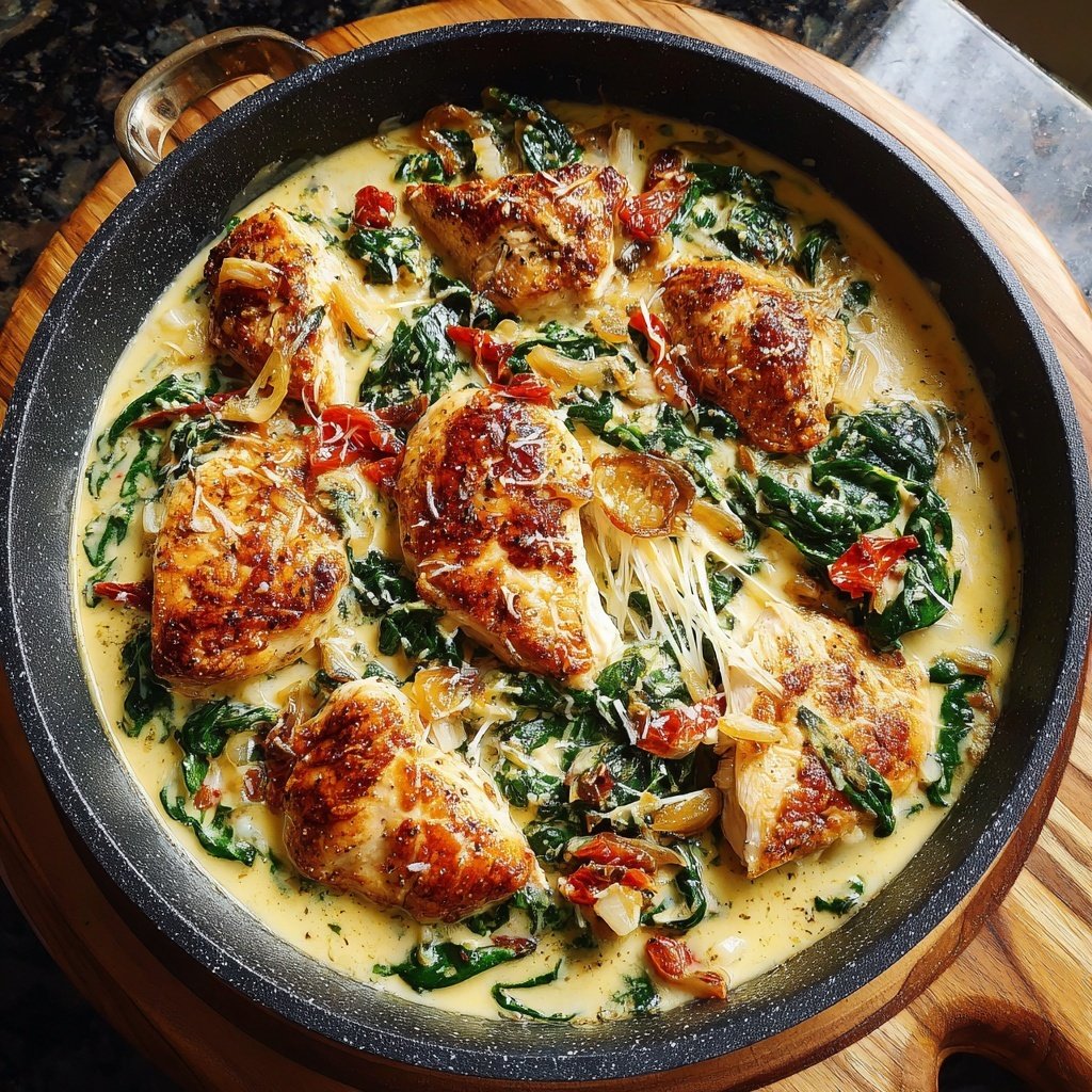 Creamy Spinach Chicken Skillet