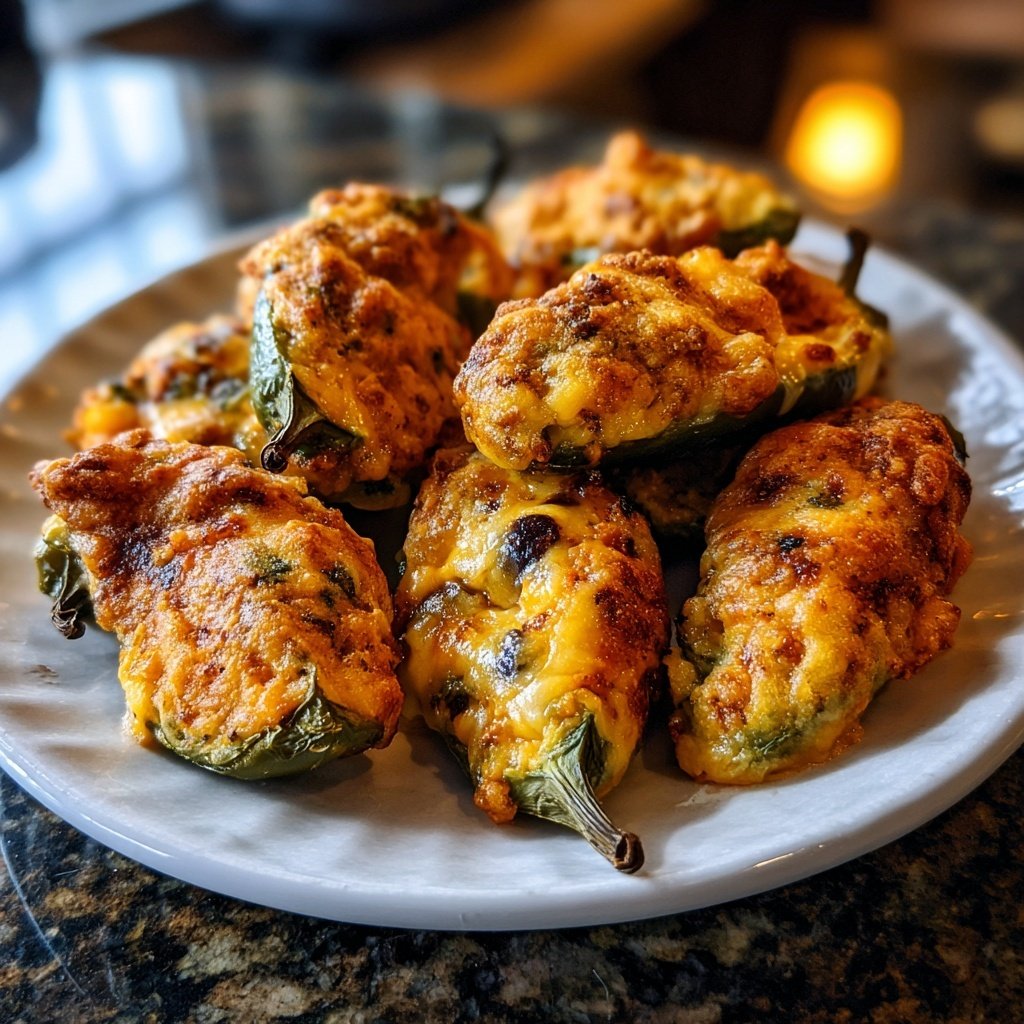 Jalapeno Poppers Stuffed with Black Beans